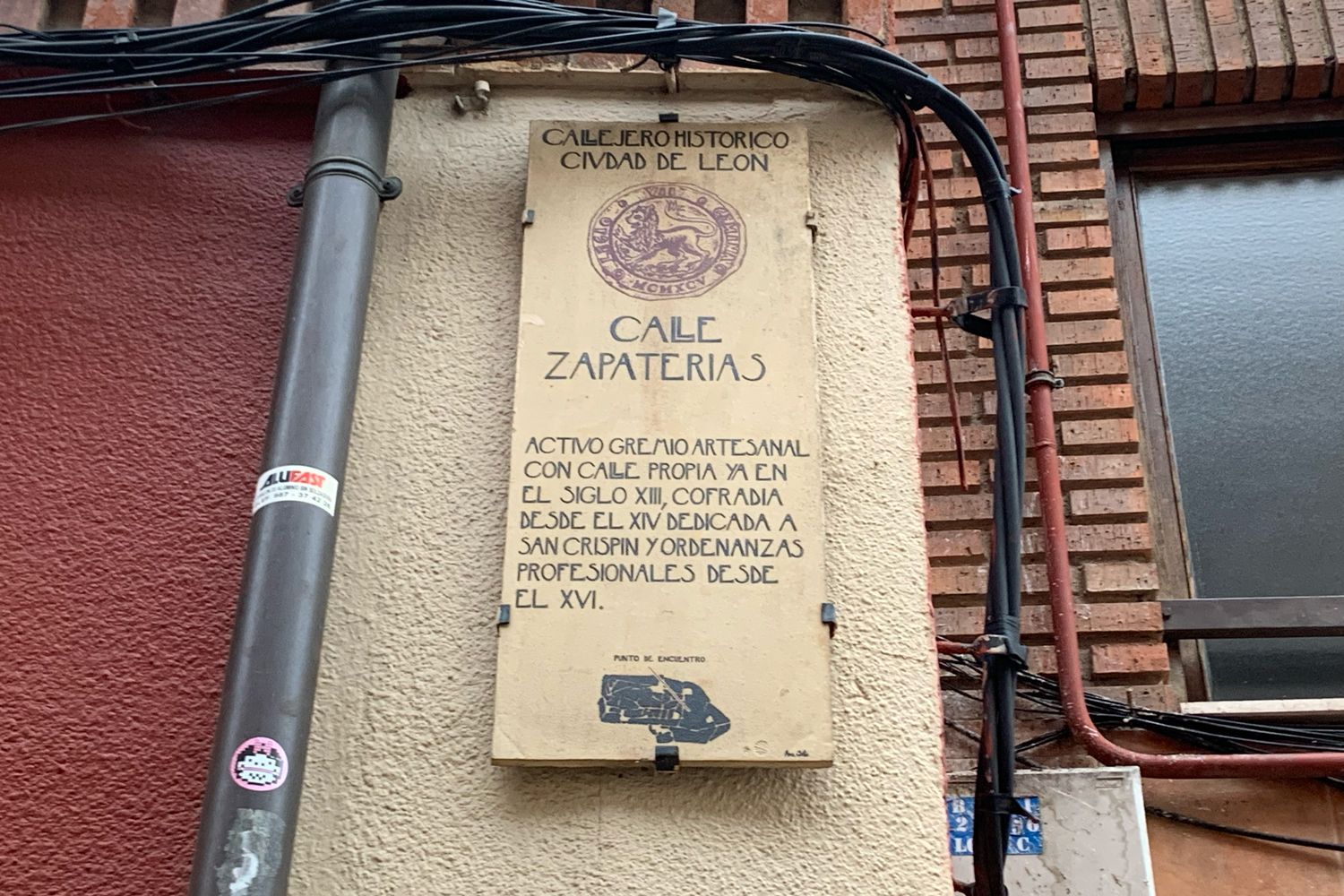 cartel calle zapaterias leon