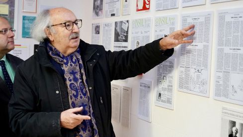 Visita de Carlos Pollán a la Casa de la Poesía de La Bañeza | Campillo (ICAL)
