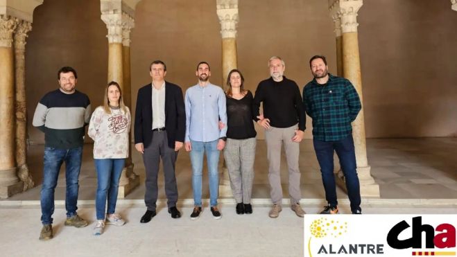 Imagen de la reunión entre Alantre y la Chunta Aragonesista