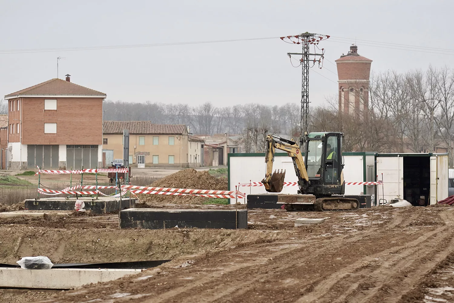 Obras de la estación depuradora de Cimanes de la Vega