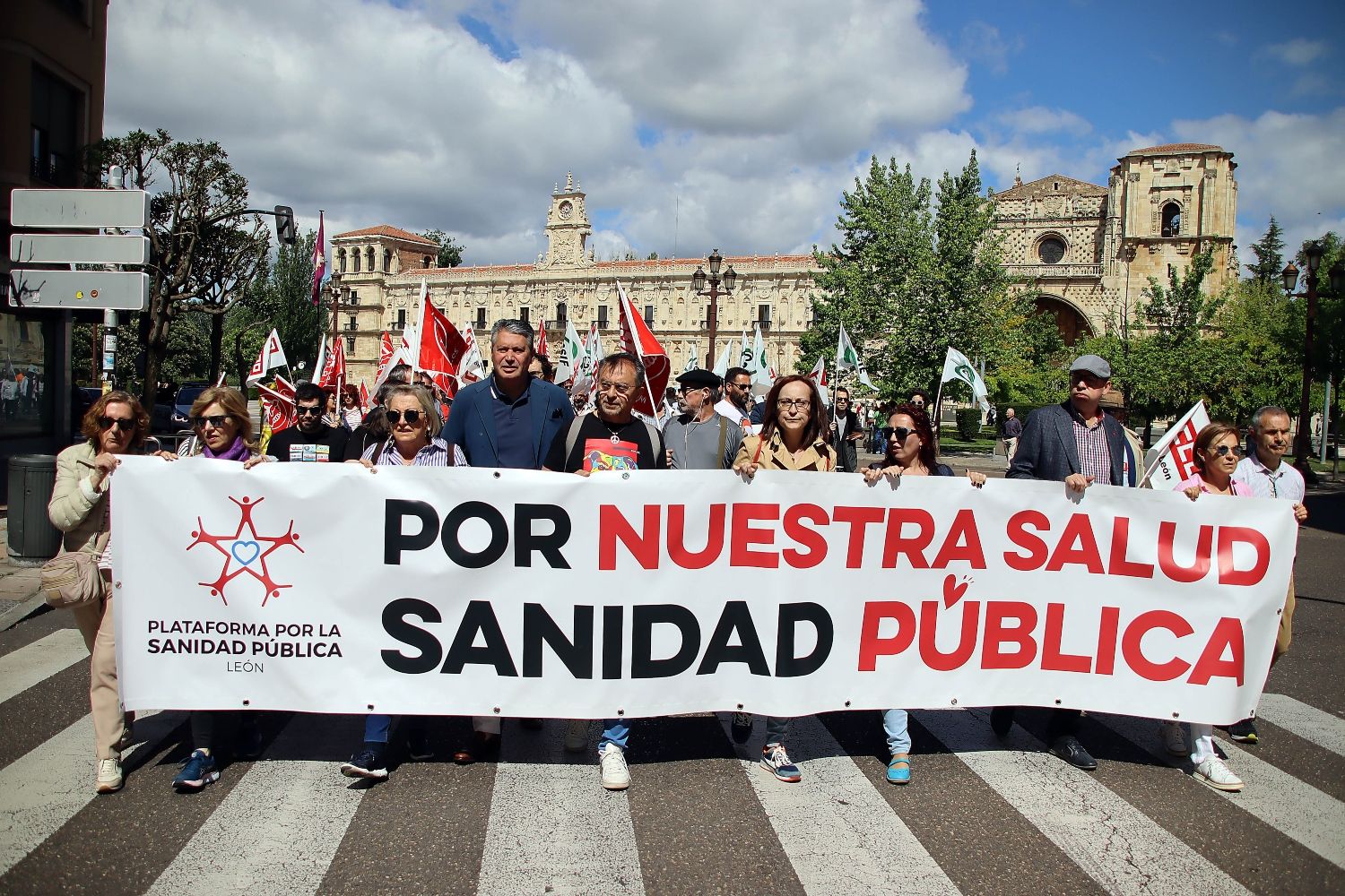 Manifestación en defensa de la sanidad pública en León