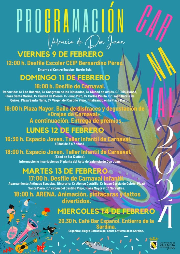 Programacion Carnaval 2024 Valencia de Don Juan