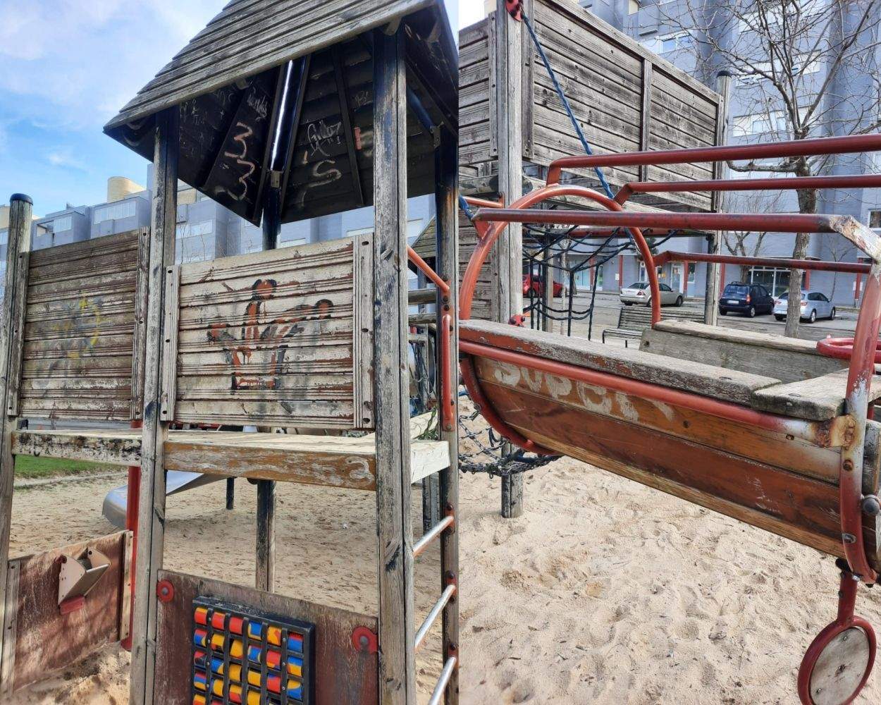 Parque infantil en Eras de Renueva Parque infantil en Eras de Renueva