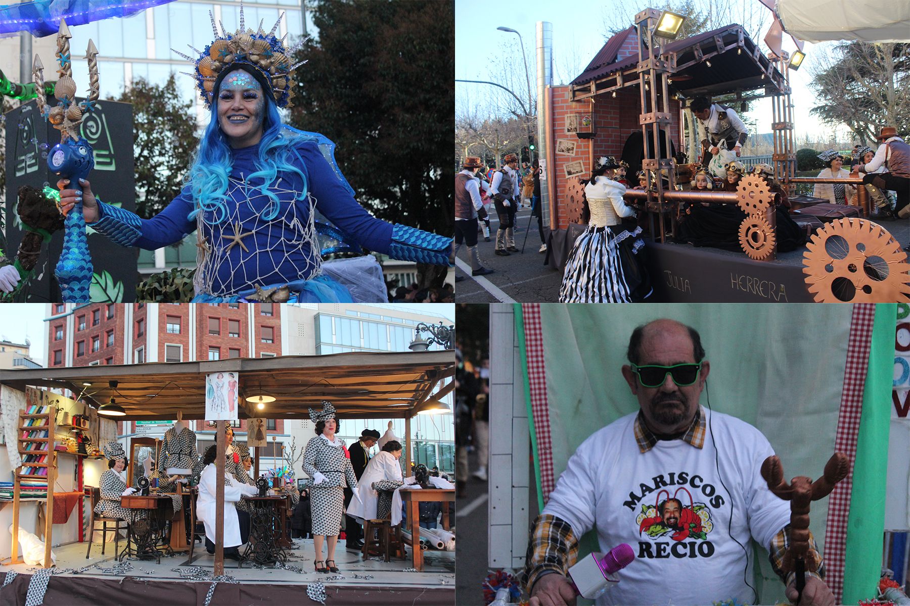 Algunos de los ganadores del desfile del Carnaval de León 2024