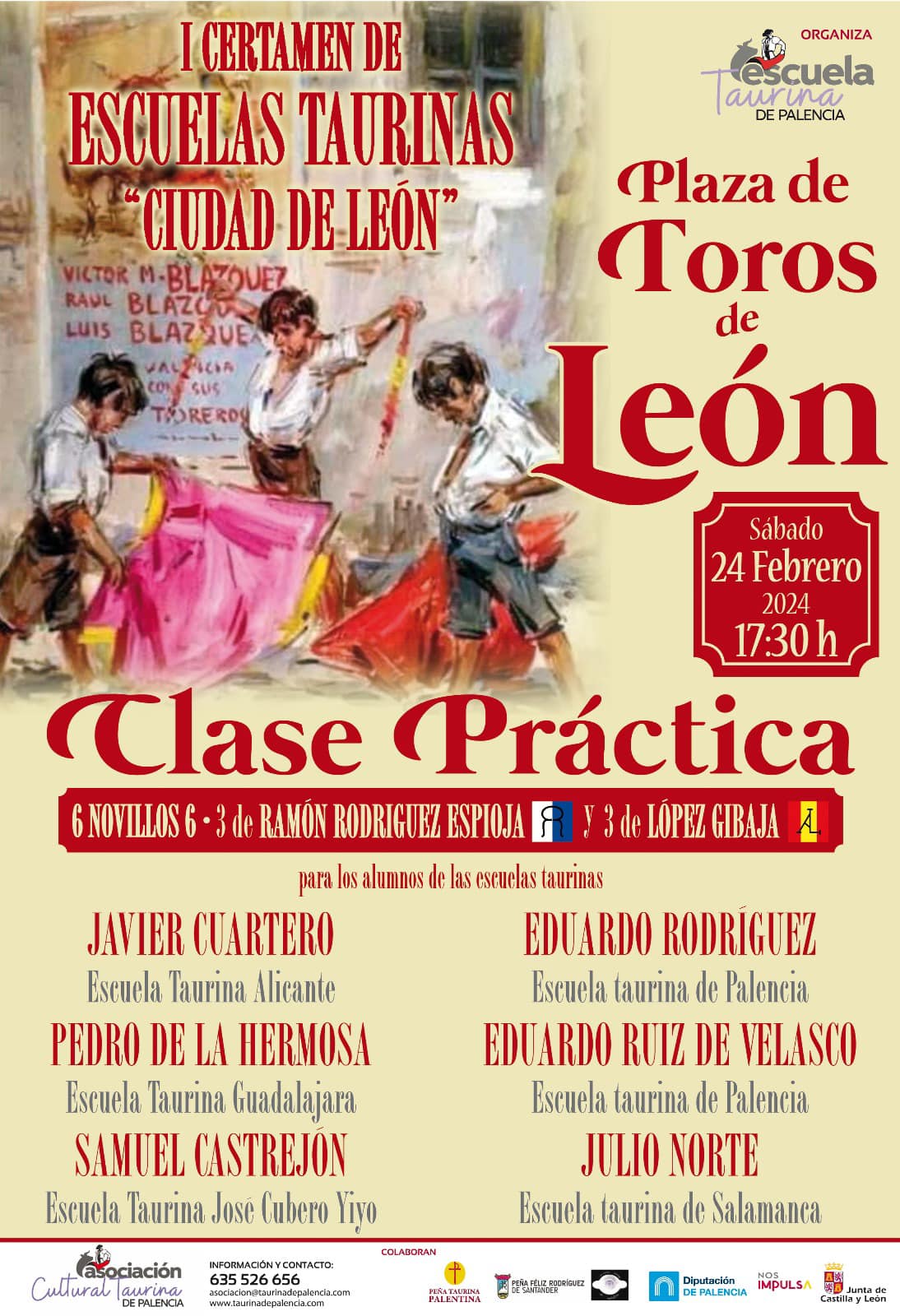 Cartel de la novillada con menores que se celebrará en León