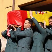 Funeral de David Pérez, uno de los Guardias Civiles que fue asesinado en Barbate (Cádiz)