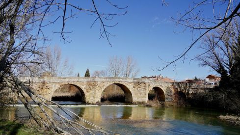 El consejero de Cultura y Turismo visita la restauración del Puente Canto de Sahagún | Campillo (ICAL) El consejero de Cultura y Turismo visita la restauración del Puente Canto de Sahagún | Campillo (ICAL)