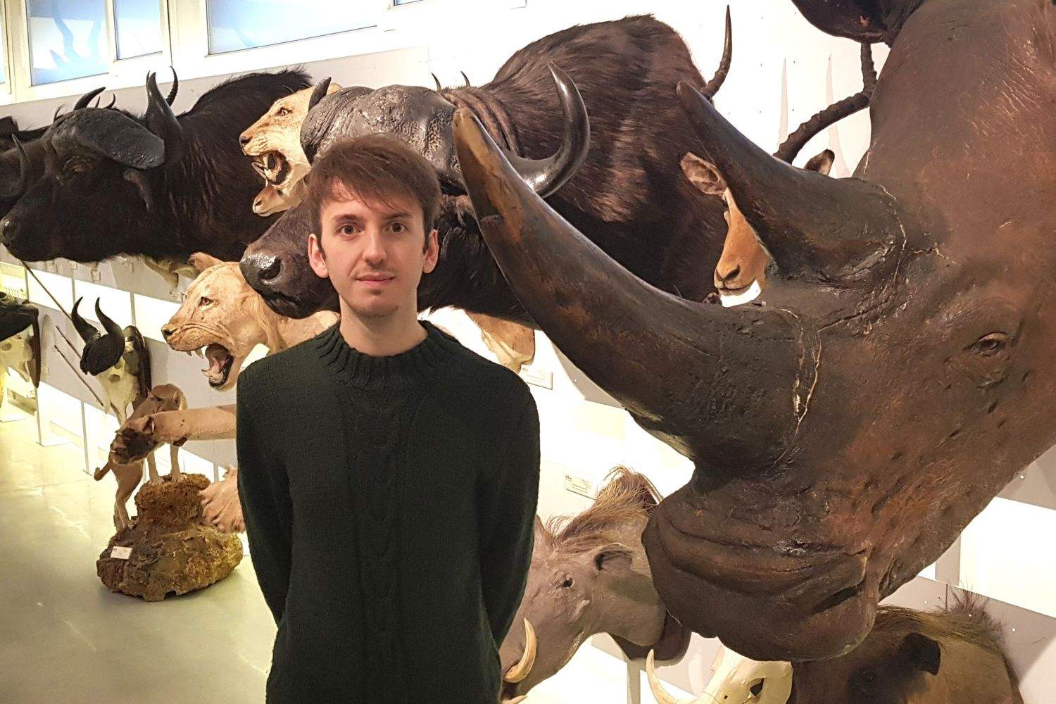 Jorge García Girón en el Museo de Colecciones de la ULE Jorge García Girón en el Museo de Colecciones de la ULE