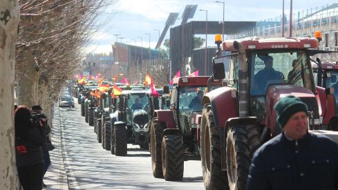 Tractorada convocada por las OPAS en León