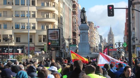 Tractorada convocada por las OPAS en León