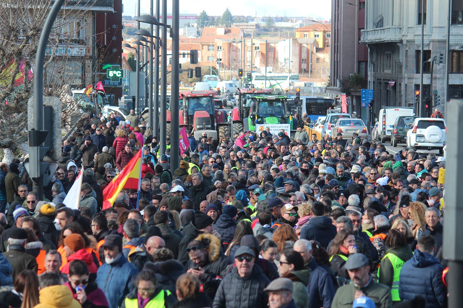 Tractorada convocada por las OPAS en León