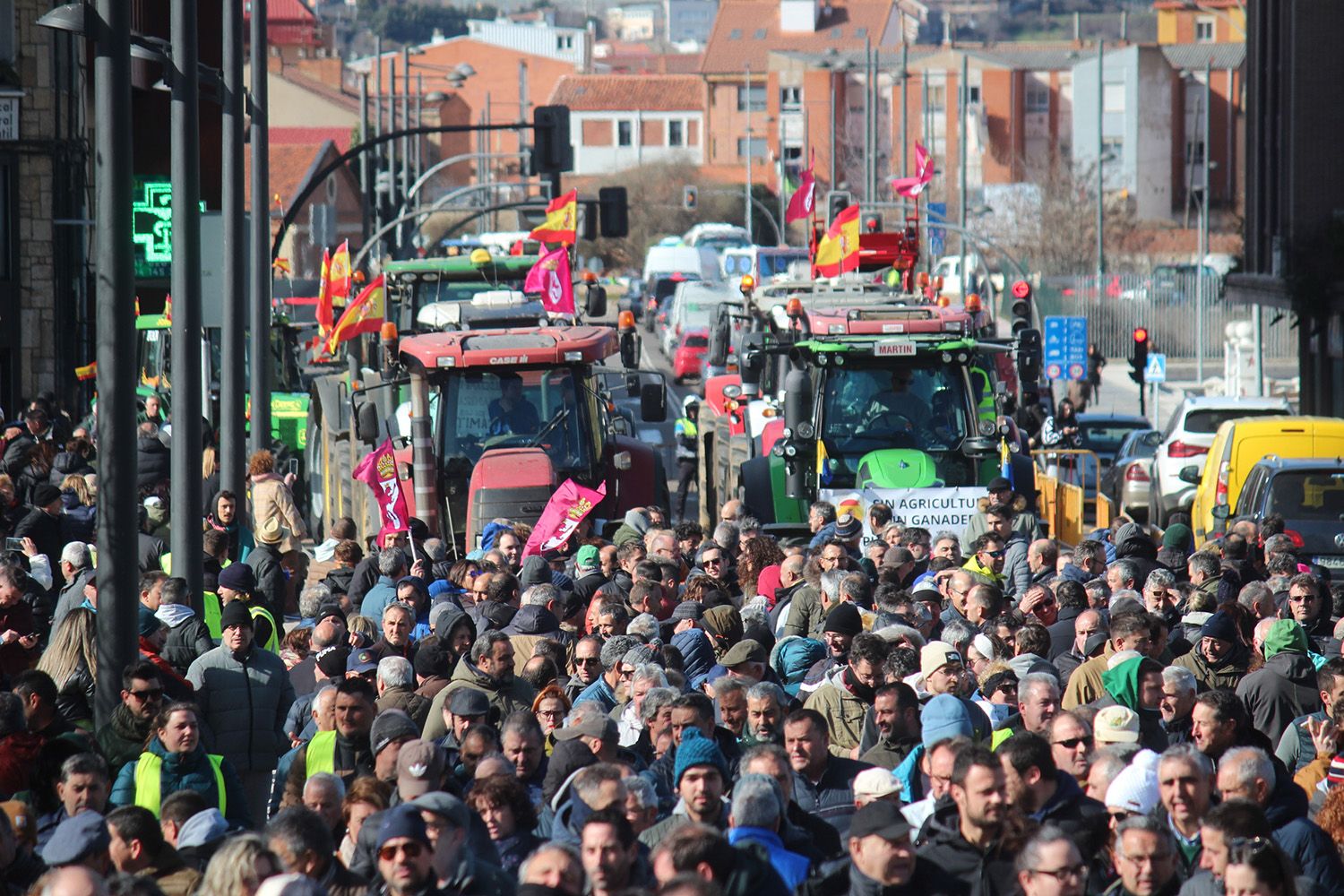 Tractorada convocada por las OPAS en León