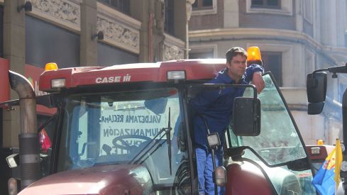 Tractorada convocada por las OPAS en León