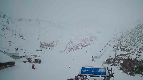 Nieve en la Estación de esquí de San Isidro