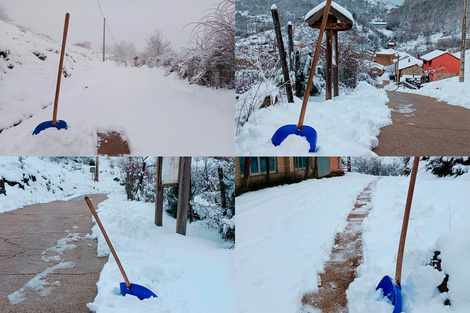 Nieve en Ferreras del Puerto (León)