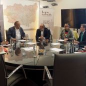 Reunión entre la Diputación de León, FELE, UGT y CCOO por el Consejo del Diálogo Social 