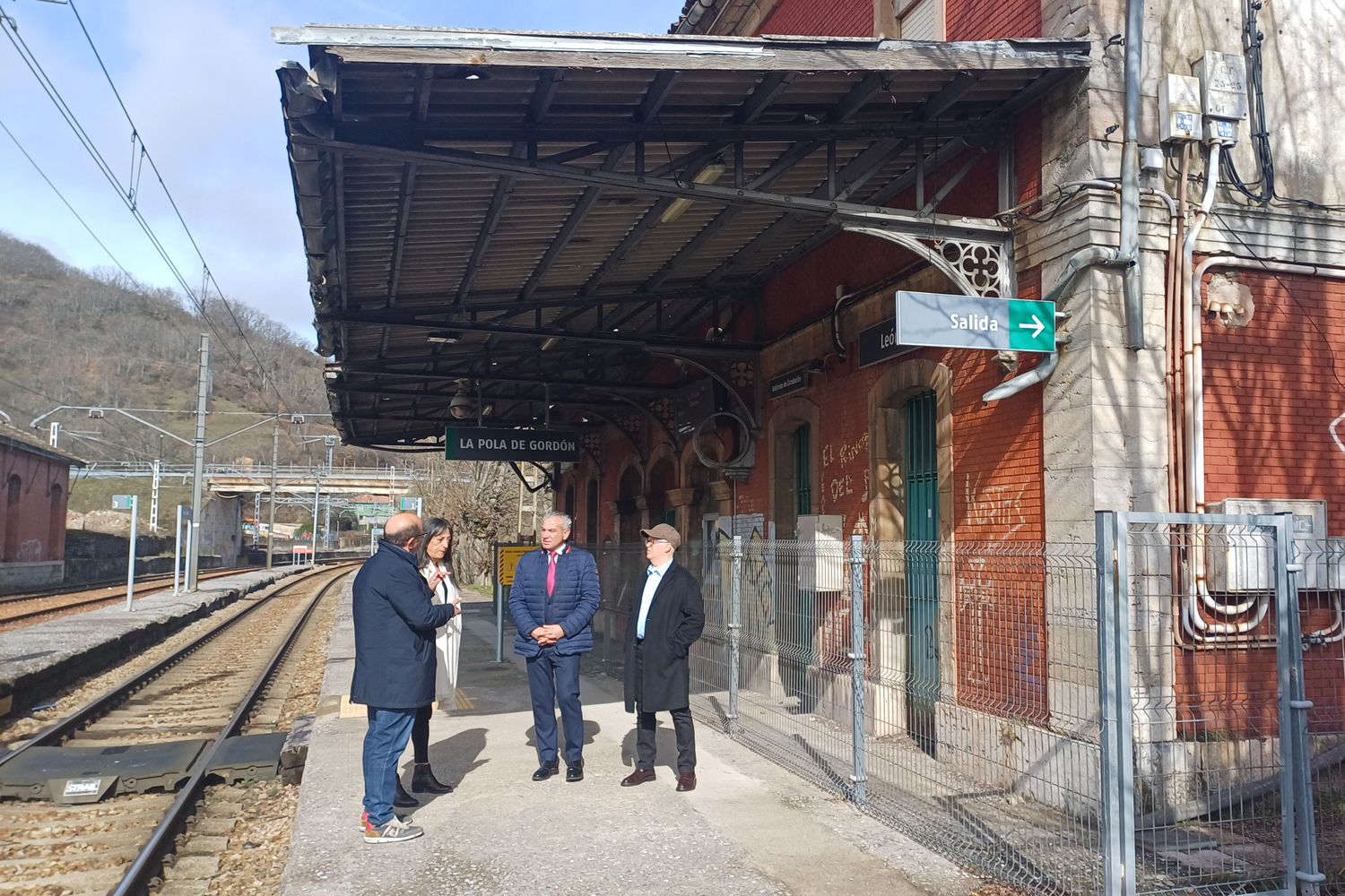 Nicanor Sen en su visita al municipio de La Pola de Gordón