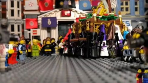 Un "pequeño homenaje" a la Semana Santa de León en forma de lego