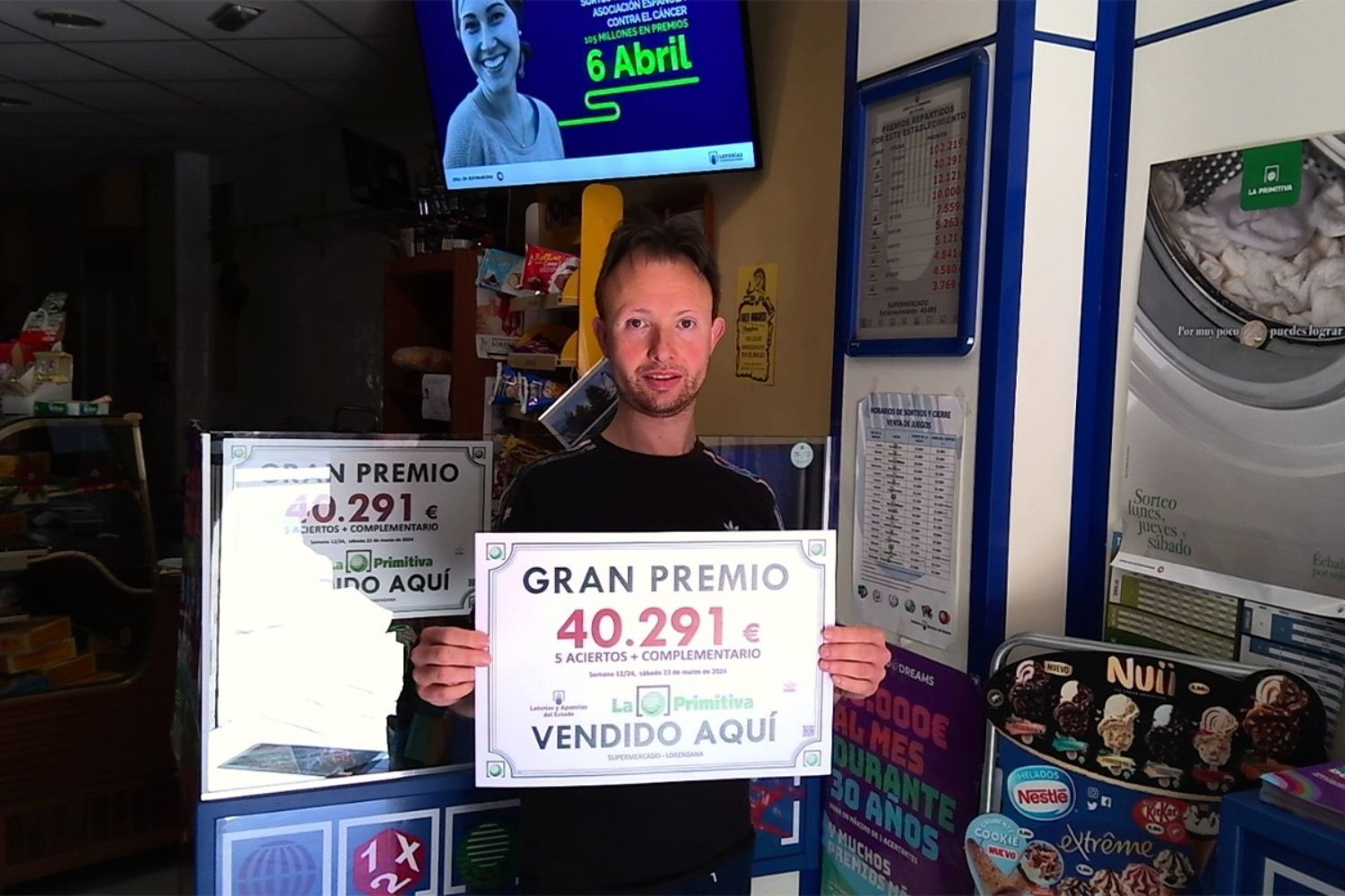 El sorteo de La Primitiva deja un premio de más de 40.000 euros en Lorenzana (León)