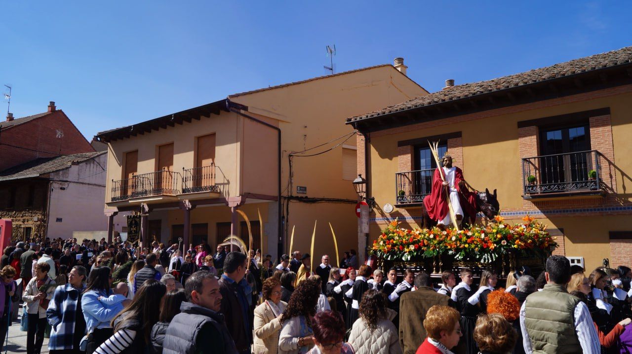 Las palmas del Domingo de Ramo salen en procesión por las calles deValencia de Don Juan Las palmas del Domingo de Ramo salen en procesión por las calles deValencia de Don Juan