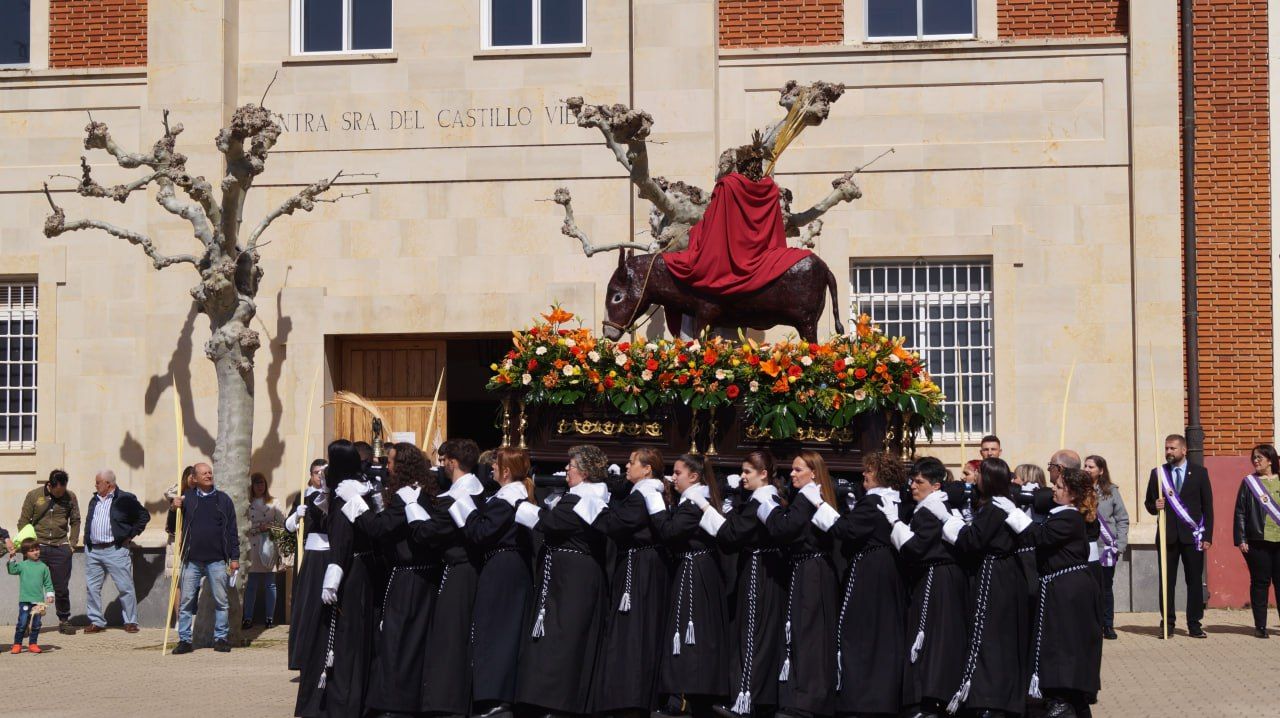 Las palmas del Domingo de Ramo salen en procesión por las calles de Valencia de Don Juan Las palmas del Domingo de Ramo salen en procesión por las calles de Valencia de Don Juan