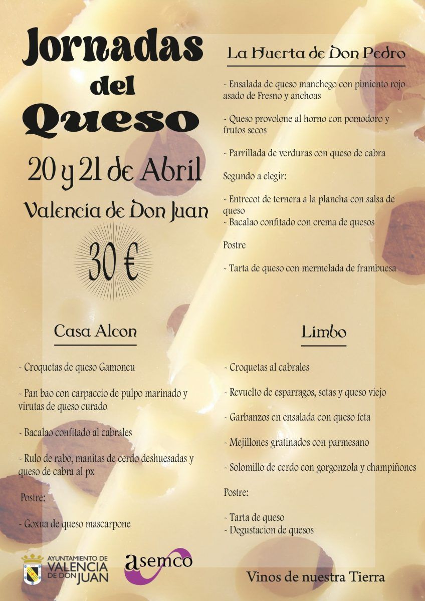 cartel jornadas queso valencia de don juan