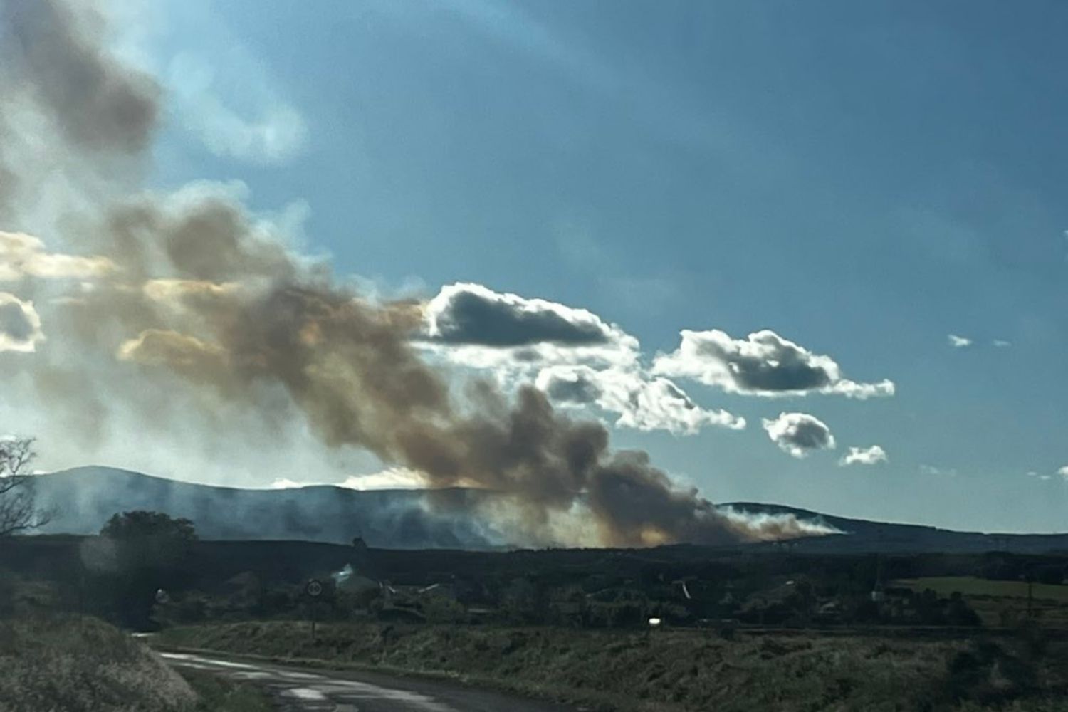 Incendio forestal en Rabanal del Camino