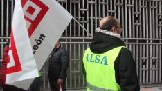 Una concentración del sector del transporte en su última huelga