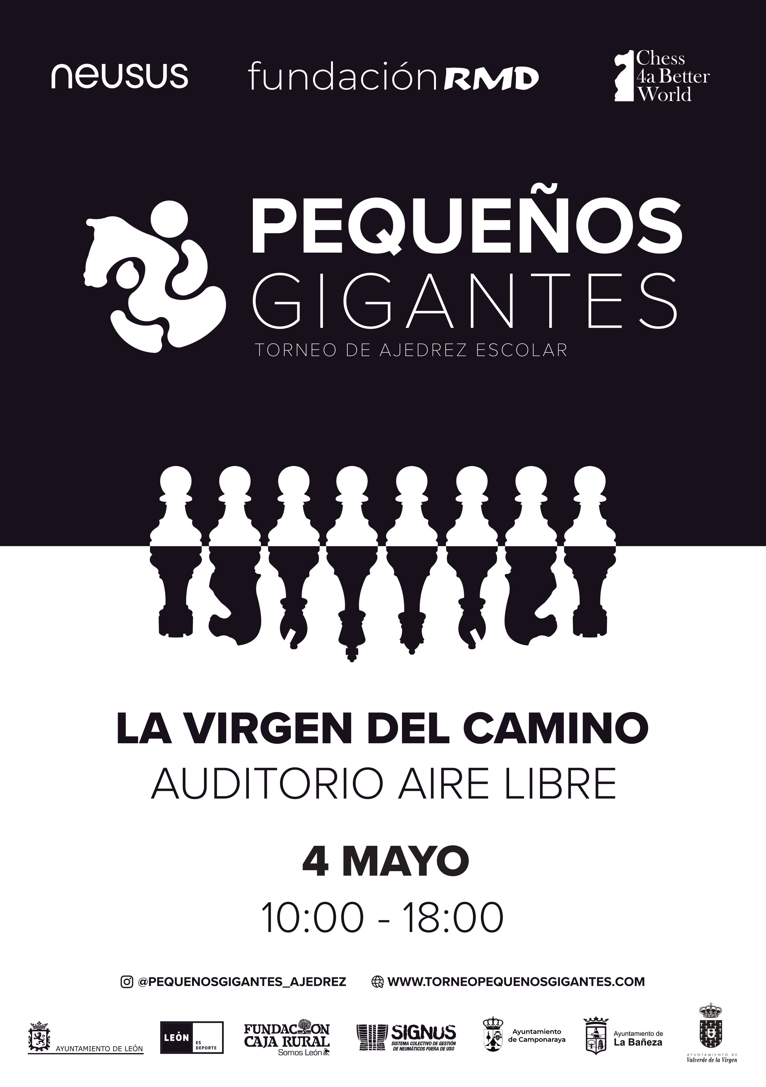 CARTEL PEQUEÑOS GIGANTES DEL AJEDREZ LA VIRGEN