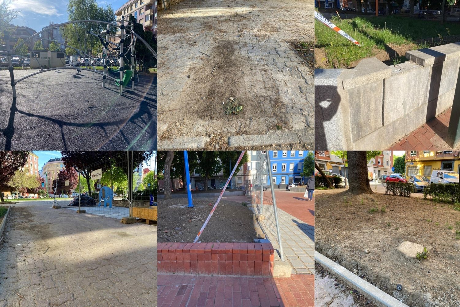 UPL denuncia el estado de las obras de los parques de San Mamés y Pizarro en León