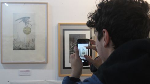 Inauguración de la exposición colectiva de los alumnos de la Escuela de Arte de León