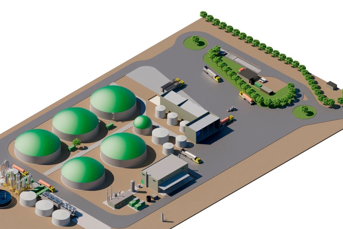 Boceto del proyecto de la Planta de Biometano de Valencia de don Juan 2