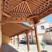 Artesonado mudejar en la iglesia de Valcabado del Páramo (León)