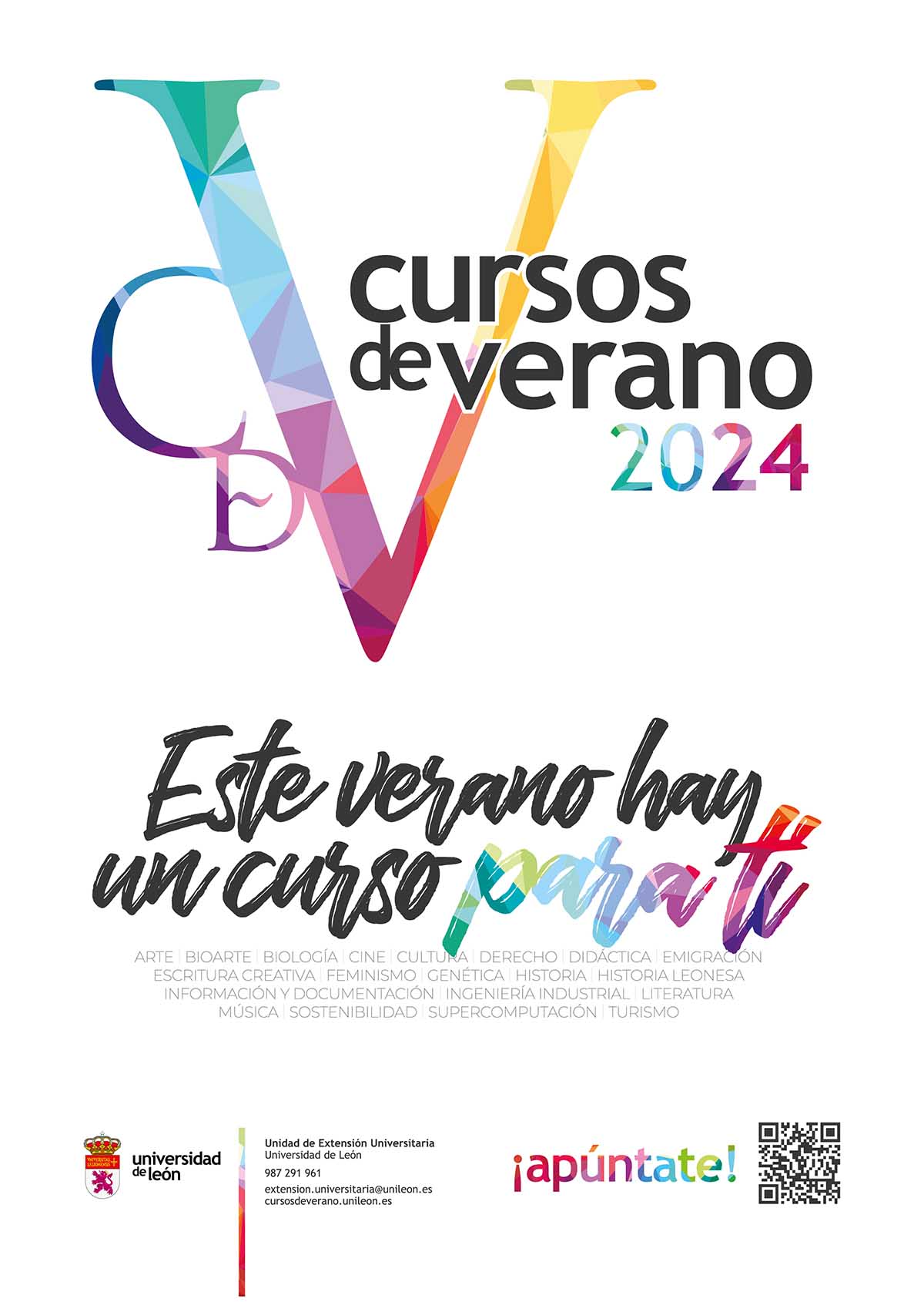 Cartel de los Cursos de Verano de la Universidad de León