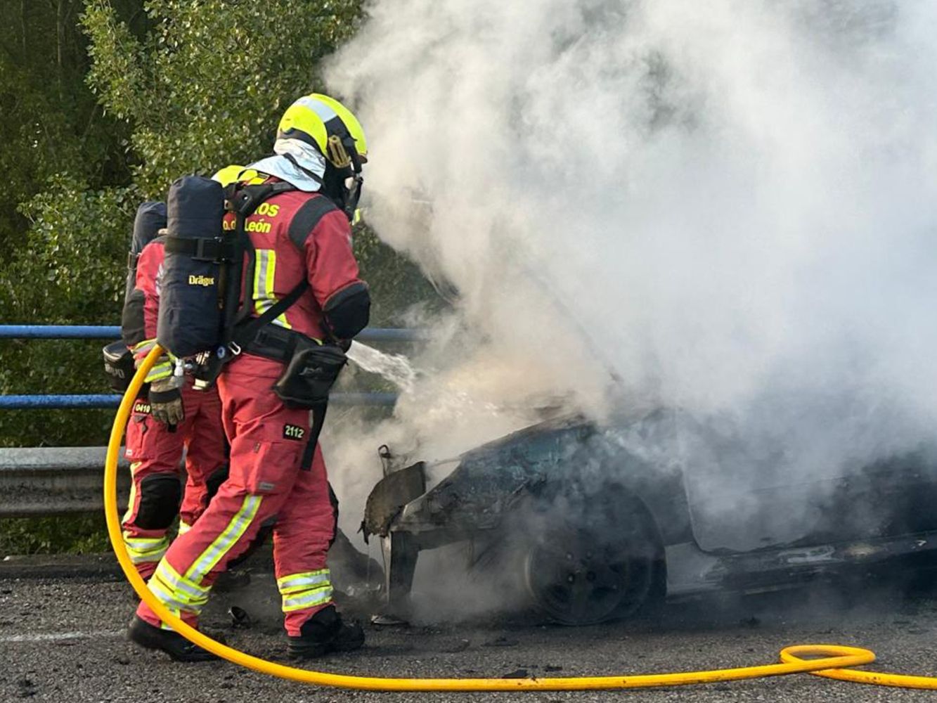 arde coche ronda sur leon 1