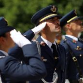 Nombramiento de Hijos Adoptivos de León a alumnos y profesores de la Academia Básica del Aire y del Espacio de La Virgen del Camino