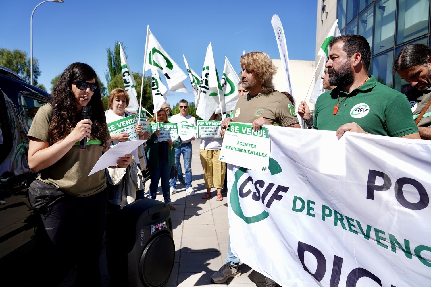 Concentración CSIF contra la campaña de incendios forestales | Campillo / ICAL.