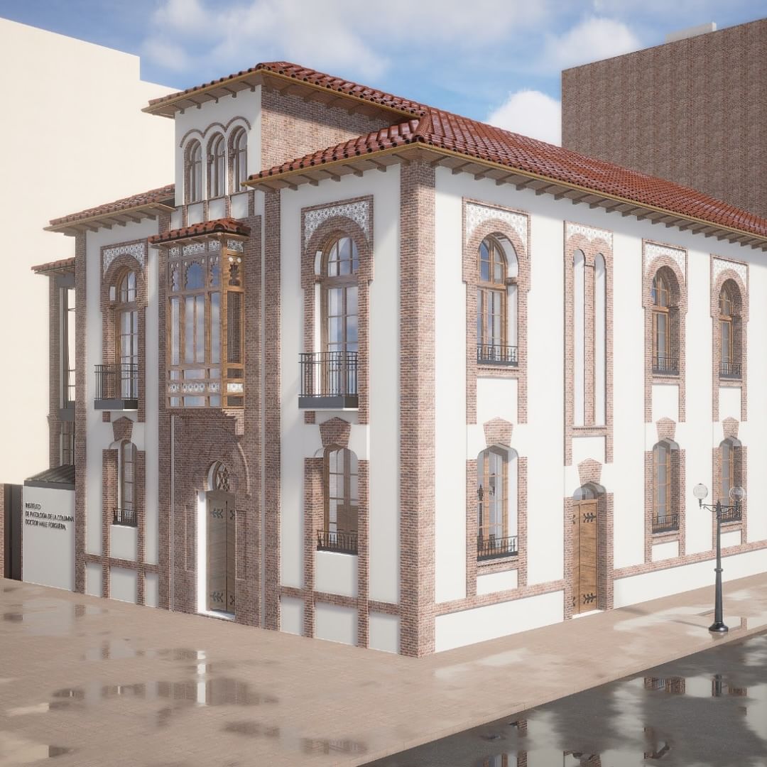 Imágenes 3D de como quedará el palacete mudejar de la calle Álcazar de Toledo en León