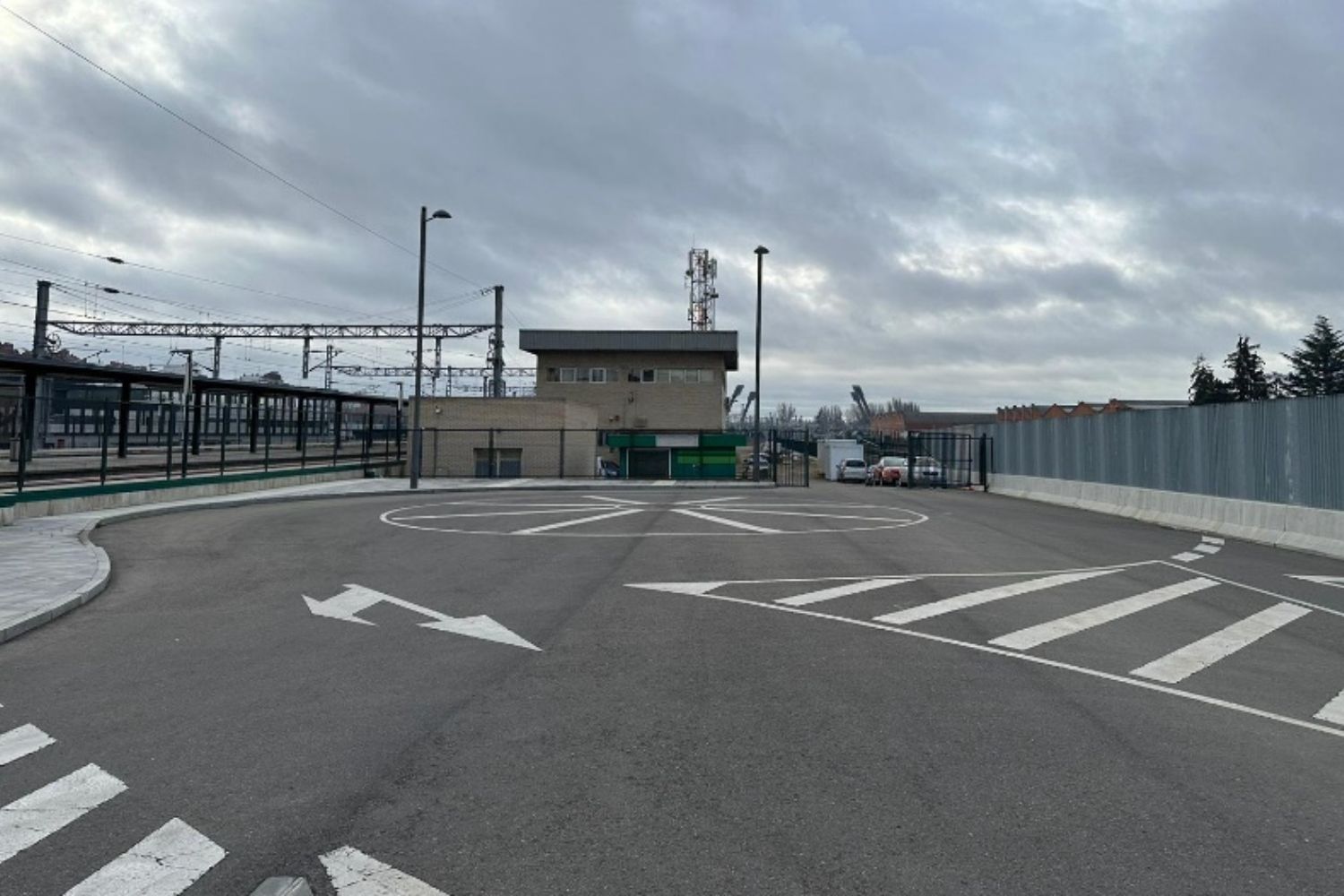 Fotografía proyecto rotonda junto a la Estación de tren de León