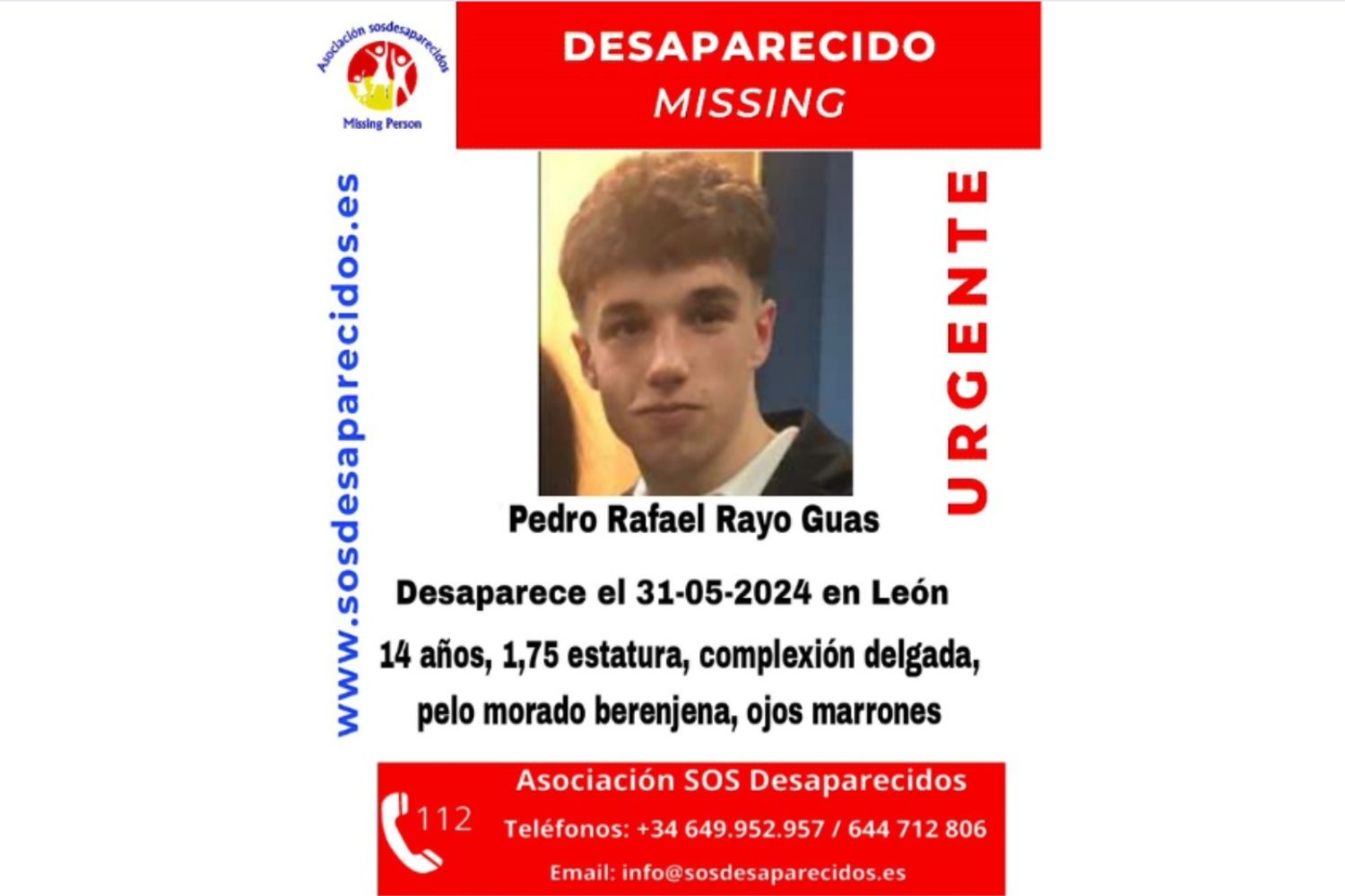 Desaparecido un joven de 14 años en León
