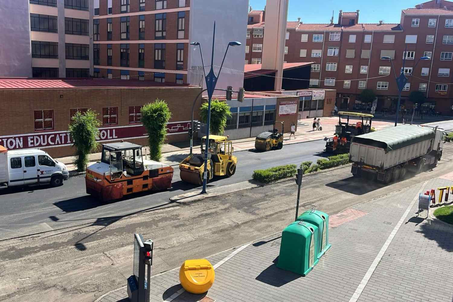 Obras calle Azorin en San Andrés del Rabanedo (León)