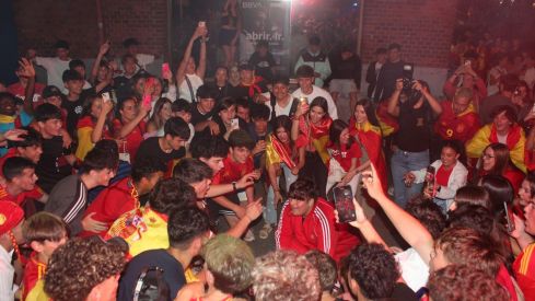 Celebración de la Eurocopa de España en León