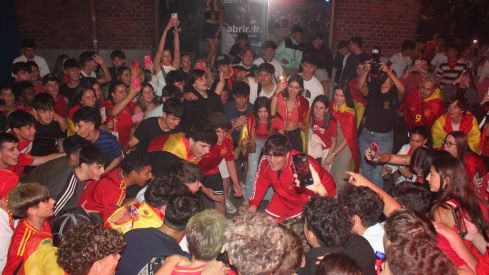 Celebración de la Eurocopa de España en León