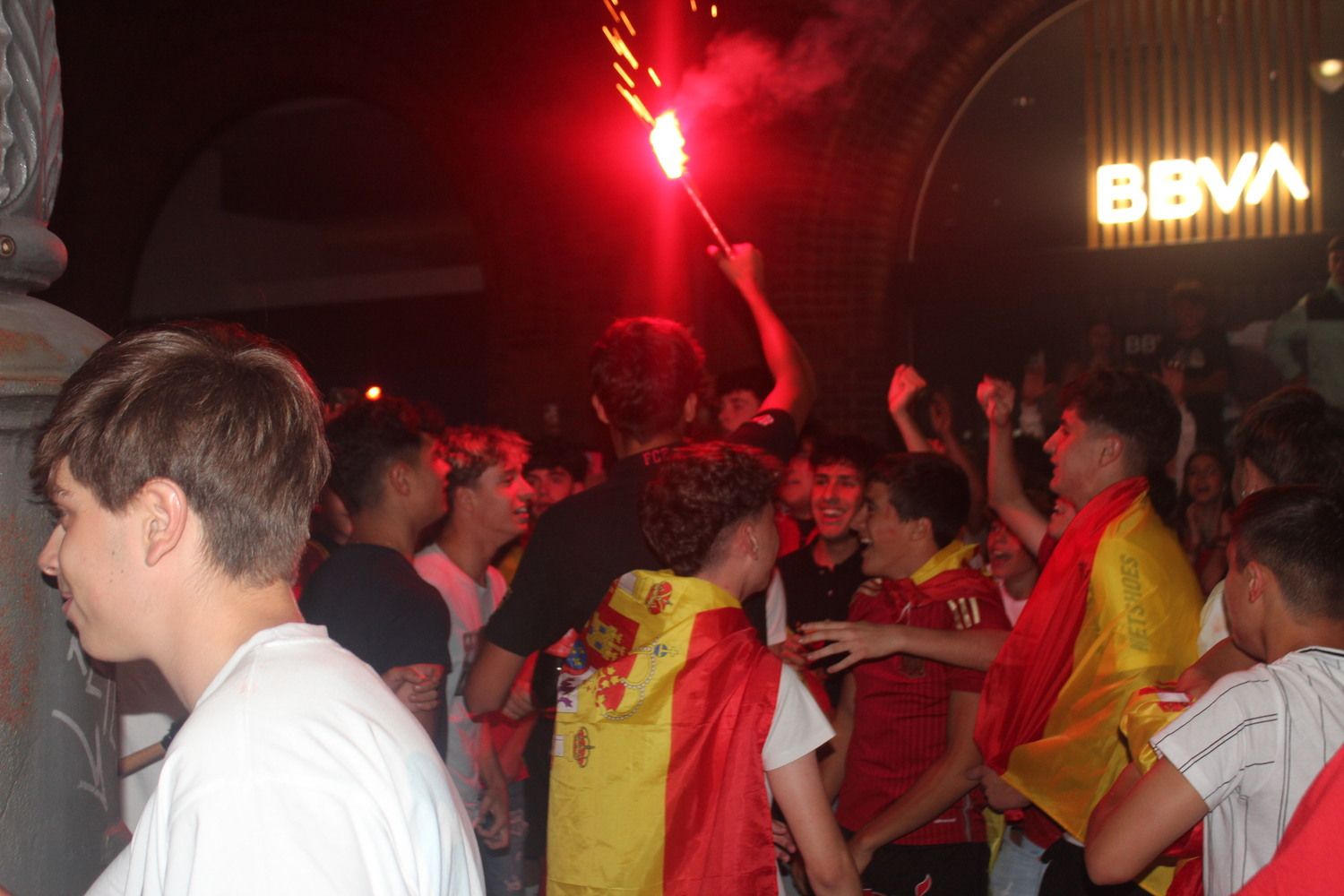 Celebración de la Eurocopa de España en León