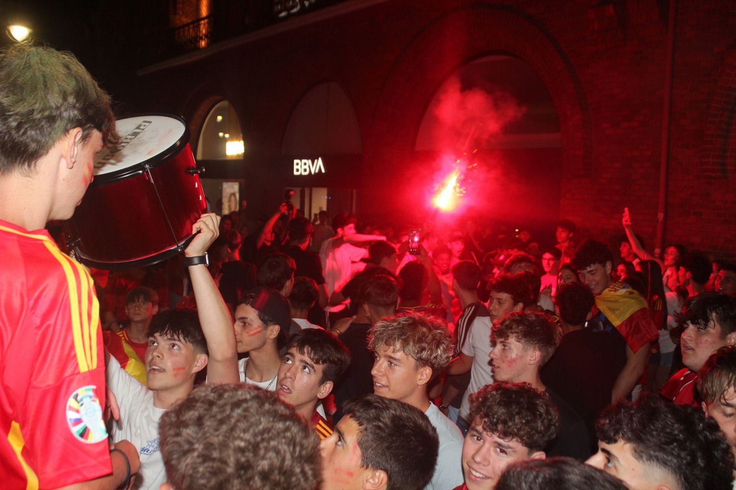 Celebración de la Eurocopa de España en León