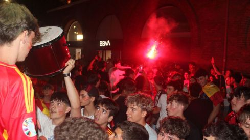 Celebración de la Eurocopa de España en León