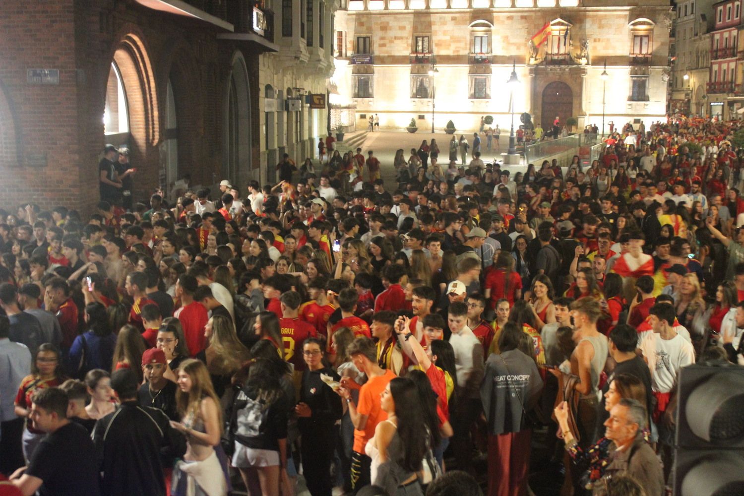 Celebración de la Eurocopa de España en León