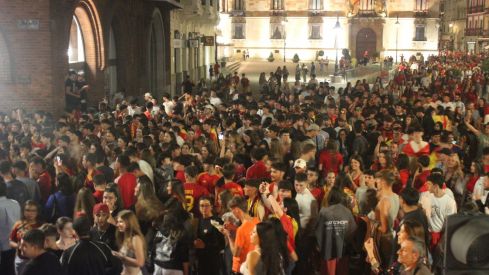 Celebración de la Eurocopa de España en León