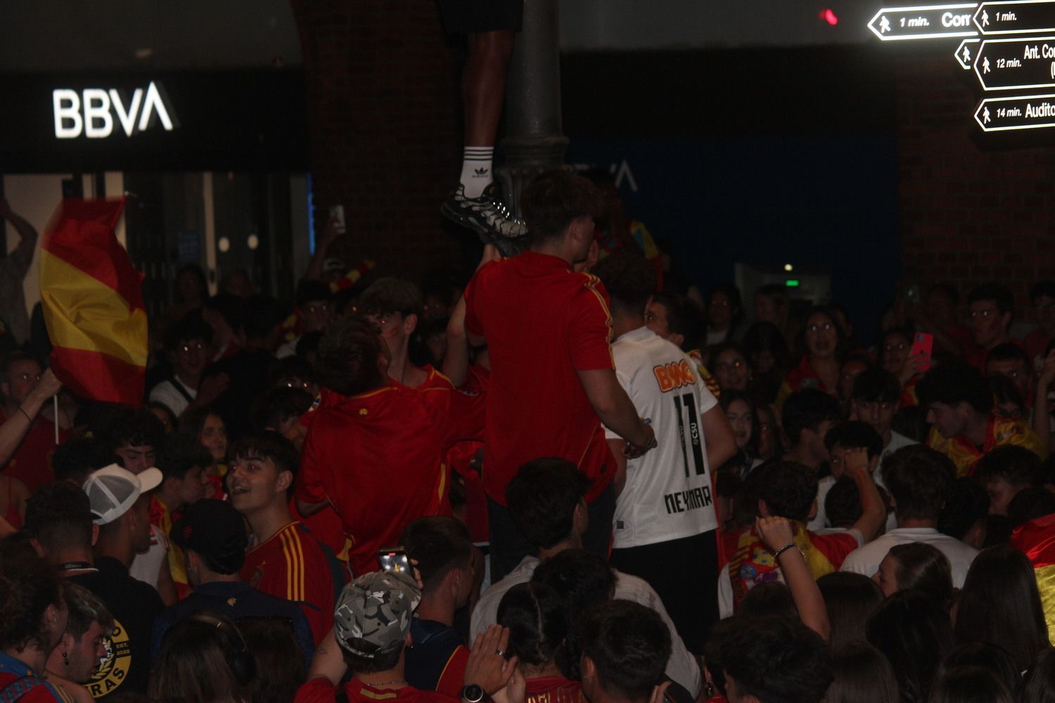 Celebración de la Eurocopa de España en León