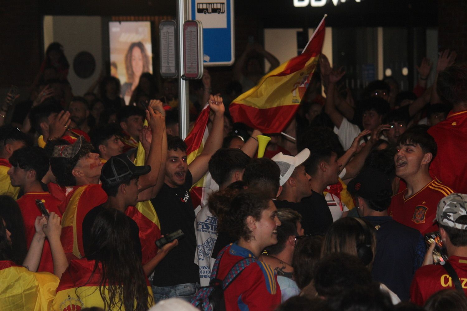 Celebración de la Eurocopa de España en León